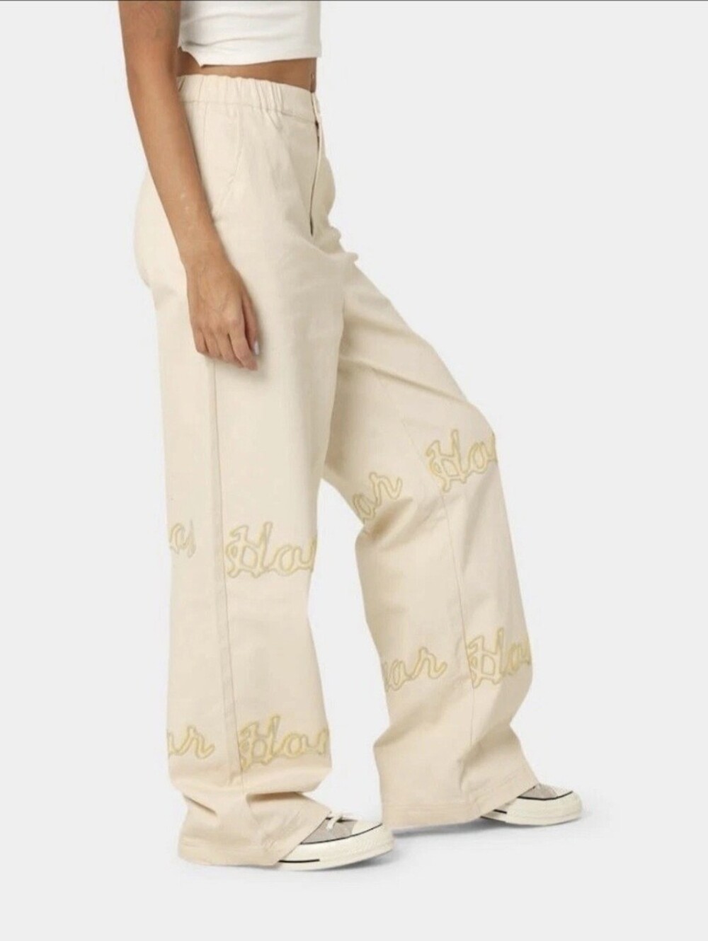Honor The Gift Embroidered Hollywood Wide Leg Pants - Picture 2 of 13